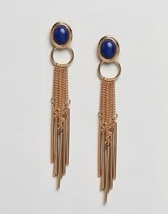 Серьги с камнями и кисточками из цепочек ASOS - Золотой