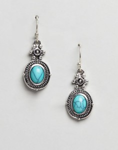 Серьги-подвески с камнем ASOS - Серебряный