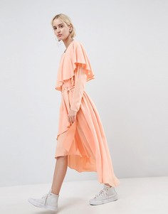Многослойное платье макси ASOS WHITE - Розовый