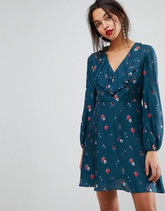 Платье мини с цветочным принтом Max&amp;Co - Синий