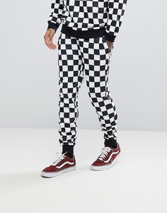 Джоггеры скинни в шахматную клетку ASOS - Черный
