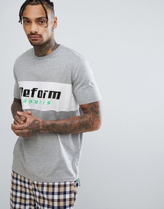 Свободная футболка с принтом Reform ASOS - Серый