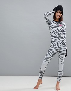 Базовые леггинсы с узором зебра ASOS 4505 - Черный