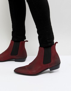 Красные кожаные ботинки челси Walk London Ziggy - Красный