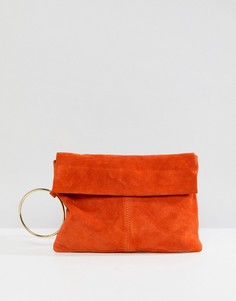 Замшевый клатч ASOS - Оранжевый