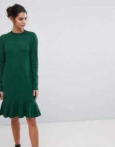 Трикотажное платье с баской Y.A.S - Зеленый