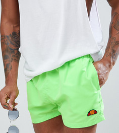Зеленые флюоресцентные шорты для плавания с маленьким логотипом Ellesse - Зеленый