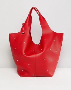 Красная сумка с отделкой заклепками Glamorous - Красный