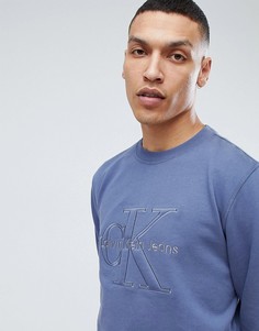 Свитшот с вышитым логотипом Calvin Klein Jeans - Синий