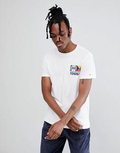 Белая футболка с логотипом на груди Tommy Jeans - Белый Hilfiger Denim