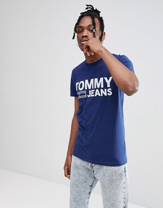 Синяя футболка с логотипом Tommy Jeans - Синий Hilfiger Denim