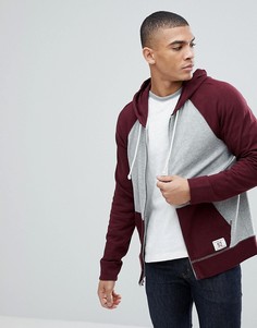 Худи на молнии с контрастными рукавами Abercrombie &amp; Fitch - Красный