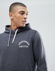Серый худи с логотипом на груди Abercrombie &amp; Fitch - Серый