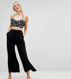Укороченные брюки с затягивающимся шнурком ASOS TALL - Черный