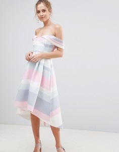 Платье для выпускного с открытыми плечами ASOS - Мульти