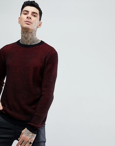 Двухцветный джемпер черного и красного цвета ASOS - Черный
