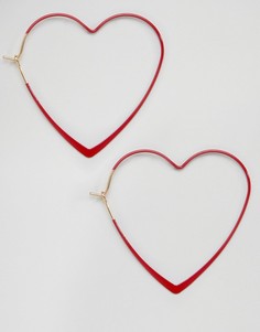 Серьги-кольца ASOS - Красный