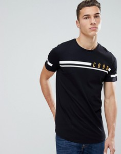 Длинная футболка с асимметричным краем Jack &amp; Jones - Черный