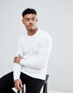 Белый фактурный обтягивающий джемпер ASOS - Белый