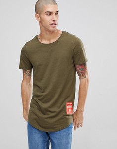 Длинная футболка с фирменной нашивкой Jack &amp; Jones Core - Зеленый