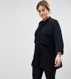 Оверсайз-рубашка в стиле милитари ASOS CURVE - Черный