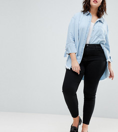 Джинсы скинни с завышенной талией River Island Plus Harper - Черный