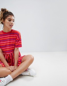 Свободное платье в полоску ASOS - Мульти