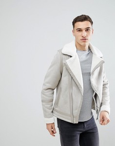 Куртка из искусственной овчины River Island Winter White - Белый