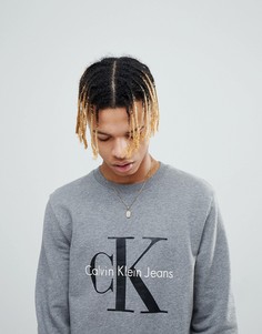 Свитшот в стиле 90‑х Calvin Klein Jeans - Серый
