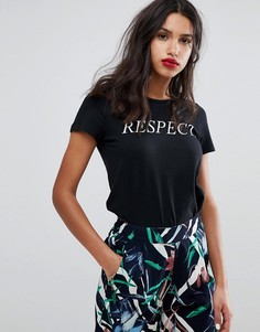 Футболка с надписью Vero Moda - Черный