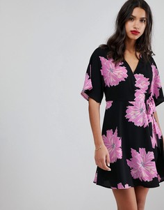 Платье с цветочным принтом и запахом Vero Moda - Мульти