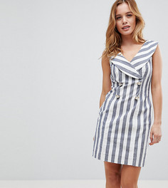 Платье-смокинг мини в полоску ASOS PETITE - Мульти