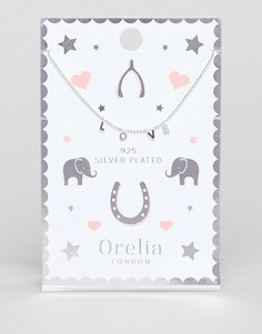 Ожерелье с подвесками в виде слова Love Orelia Valentines - Серебряный