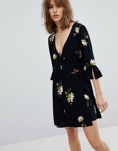 Чайное платье мини Free People - Черный