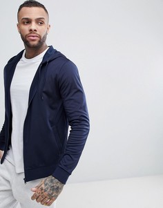Худи темно-синего цвета на молнии ASOS - Темно-синий