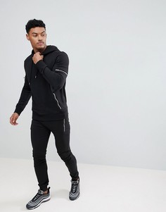 Черный спортивный костюм зауженного кроя boohooMAN - Черный