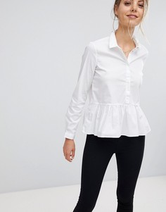 Рубашка с оборкой Esprit - Белый