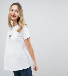 Футболка с сердцем ASOS MATERNITY VALENTINES - Белый