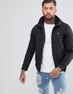 Черная мягкая куртка на молнии с высоким воротником и капюшоном Lyle &amp; Scott - Черный