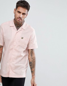 Розовая рубашка с добавлением льна и отложным воротником Lyle &amp; Scott - Розовый