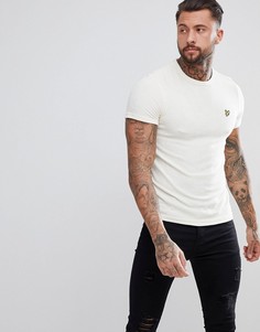 Белая махровая футболка с круглым вырезом Lyle &amp; Scott - Белый