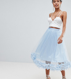Юбка из тюля с 3D отделкой PrettyLittleThing - Синий