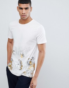 Футболка с золотистым принтом Jack &amp; Jones - Белый
