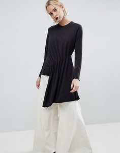 Присборенный топ ASOS WHITE - Черный