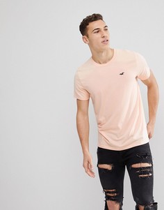 Футболка с круглым вырезом и логотипом Hollister Peach Parfait - Оранжевый