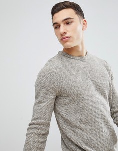 Джемпер песочного цвета с круглым вырезом River Island - Светло-бежевый
