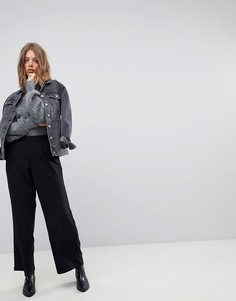 Широкие брюки с завышенной талией Vero Moda - Черный