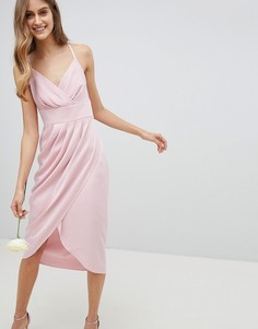 Платье миди с драпировкой Ted Baker - Розовый