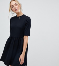 Свободное хлопковое платье мини ASOS TALL - Черный