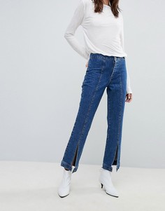 Широкие джинсы с пуговицами по краю Gestuz - Синий